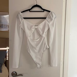 Super down White Bodysuit